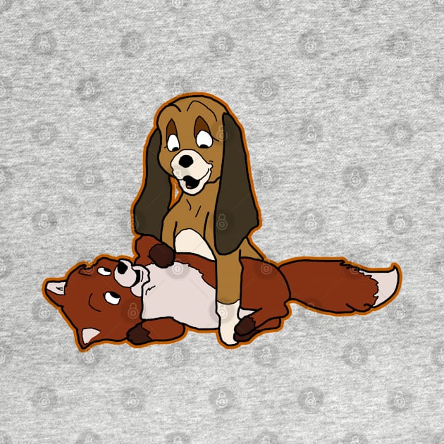 Fox and the Hound by Stpd_Mnky Designs